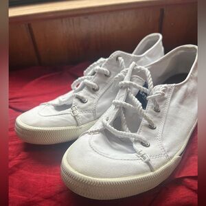 Sperry Women's White Lace-Up Sneakers